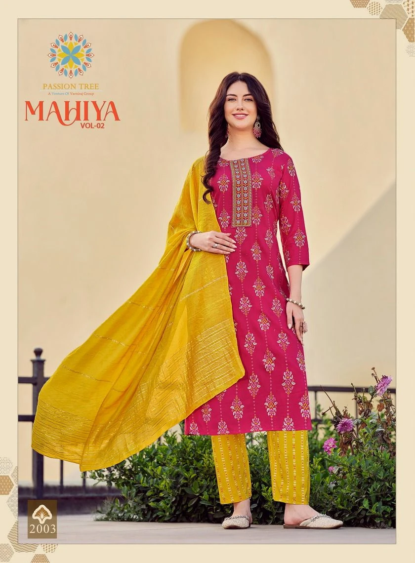 Passion Tree Mahiya Vol 2 Rayon Wholesale Readymade Salwar Suit Catalog — Wholesale Salwar Suits, MPA wholesale from Surat - Gallery Image 6